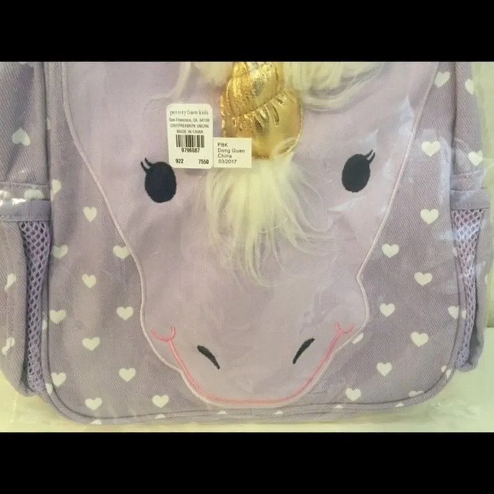 Pottery Barn Kids Unicorn Classic Critter PRE-K Preschool Backpack NO MONO NWT